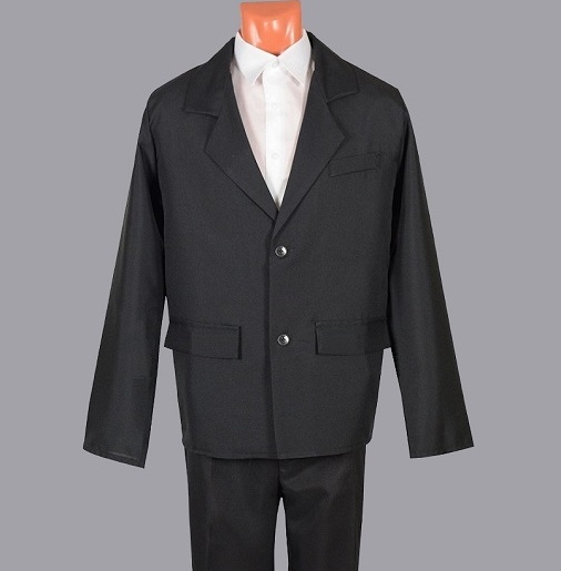 Черный похоронный костюм пиджак и брюки (габардин с подкладом) 