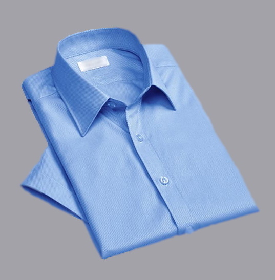 Рубашка голубая мужская Mirtex (100% полиэстр) 