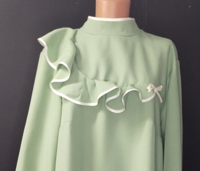 Платье зеленое похоронное с воланом 16<br>