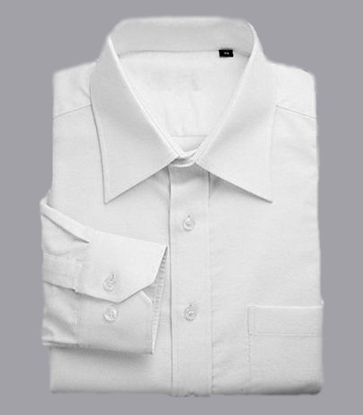 Рубашка белая мужская Mirtex (100% полиэстр) 